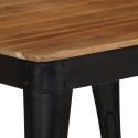  Stół do jadalni z litego drewna akacjowego i stali, 75x75x76 cm Lumarko!