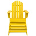  Krzesło ogrodowe Adirondack z podnóżkiem, jodłowe, żółte Lumarko!