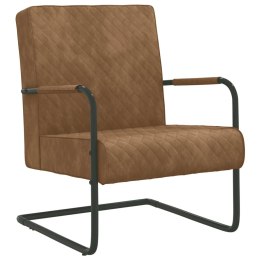  Krzesło wspornikowe, brązowe, obite aksamitem Lumarko!