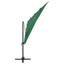  4-poziomowy parasol na aluminiowym słupku, zielony, 250x250 cm Lumarko!