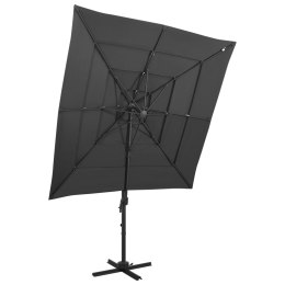  4-poziomowy parasol na aluminiowym słupku, antracyt, 250x250 cm Lumarko!