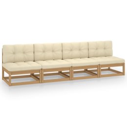  4-osobowa sofa z poduszkami, lite drewno sosnowe Lumarko!