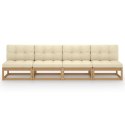  4-osobowa sofa z poduszkami, lite drewno sosnowe Lumarko!