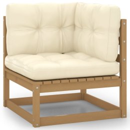  2-osobowa sofa ogrodowa, poduszki, miodowy brąz, drewno sosnowe Lumarko!