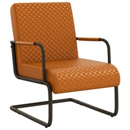  Krzesło wspornikowe, brązowe, obite sztuczną skórą Lumarko!