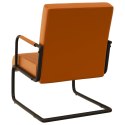  Krzesło wspornikowe, brązowe, obite sztuczną skórą Lumarko!