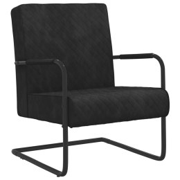  Krzesło wspornikowe, czarne, obite aksamitem Lumarko!