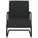  Krzesło wspornikowe, czarne, obite sztuczną skórą Lumarko!