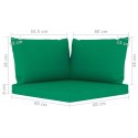  Ogrodowa sofa 4-os. z zielonymi poduszkami Lumarko!