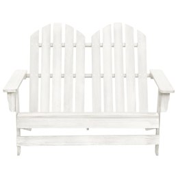  2-osobowe krzesło ogrodowe Adirondack, jodłowe, białe Lumarko!