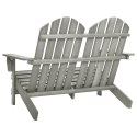  2-osobowe krzesło ogrodowe Adirondack, jodłowe, szare Lumarko!
