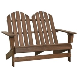 Lumarko 2-osobowe krzesło ogrodowe Adirondack, jodłowe, brązowe