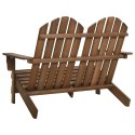  2-osobowe krzesło ogrodowe Adirondack, jodłowe, brązowe Lumarko!