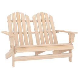 Lumarko 2-osobowe krzesło ogrodowe Adirondack, lite drewno jodłowe
