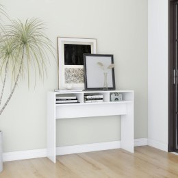  Stolik konsolowy, biały, 105x30x80 cm, płyta wiórowa Lumarko!