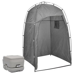 Lumarko Przenośna toaleta turystyczna z namiotem, 10+10 L