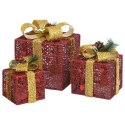  Dekoracja świąteczna: 3 czerwone prezenty, wewnątrz/zewnątrz Lumarko!