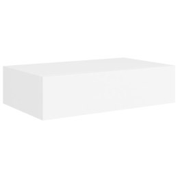  Półki ścienne z szufladą, 2 szt., białe, 40 x 23,5 x 10 cm, MDF Lumarko!