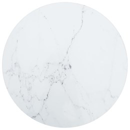  Blat do stołu, biały, Ø30x0,8 cm, szkło ze wzorem marmuru Lumarko!