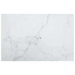  Blat stołu, biały, 100x62 cm, 8 mm, szkło ze wzorem marmuru Lumarko!