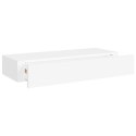  Półka ścienna z szufladą, biała, 60 x 23,5 x 10 cm, MDF Lumarko!