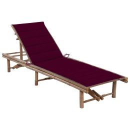  Ogrodowy leżak z poduszką, bambusowy Lumarko!