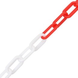  Łańcuch ostrzegawczy, czerwono-biały, 100 m, Ø4 mm, plastikowy Lumarko!