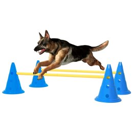  Zestaw przeszkód treningowych dla psa, niebiesko-żółty Lumarko!