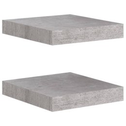  Półki ścienne, 2 szt., szarość betonu, 23 x 23,5 x 3,8 cm, MDF Lumarko!