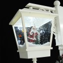  Latarnia świąteczna z Mikołajem, biało-czerwona, 81x40x188 cm Lumarko!