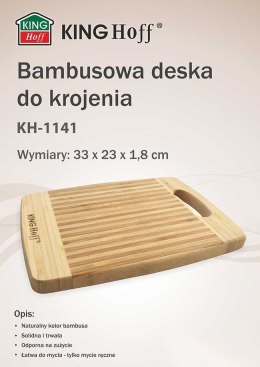  Bambusowa Deska Kuchenna 33x20cm Kinghoff Kh-1141 Lumarko!