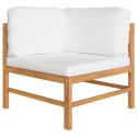  2-os. sofa ogrodowa z kremowymi poduszkami, lite drewno tekowe Lumarko!