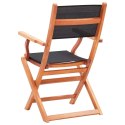  Składane krzesła ogrodowe 6 szt. czarne, eukaliptus i textilene Lumarko!