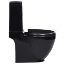  Ceramiczna toaleta ze spłuczką, okrągła, odpływ pionowy, czarna Lumarko!