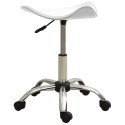  Krzesło biurowe, białe, obite sztuczną skórą Lumarko!