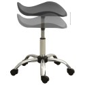  Krzesło biurowe, szare, obite sztuczną skórą Lumarko!