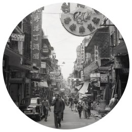  Okrągła fototapeta Hong Kong the Old Days, 142,5 cm Lumarko!