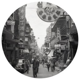 Okrągła fototapeta Hong Kong the Old Days, 190 cm Lumarko!