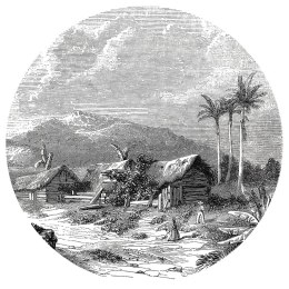  Okrągła fototapeta Landscape of Guadeloupe, 142,5 cm Lumarko!