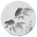  Okrągła fototapeta Two Goldfish, 142,5 cm Lumarko!