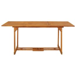 Lumarko Ogrodowy stół jadalniany, 180x90x75 cm, lite drewno akacjowe