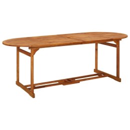 Lumarko Ogrodowy stół jadalniany, 220x90x75 cm, lite drewno akacjowe