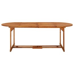 Lumarko Ogrodowy stół jadalniany, 220x90x75 cm, lite drewno akacjowe