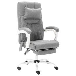  Krzesło biurowe z funkcją masażu, szare, obite tkaniną Lumarko!