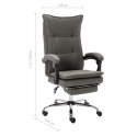  Krzesło biurowe, szare, obite tkaniną  Lumarko!