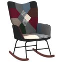  Fotel bujany z podnóżkiem, patchworkowy, obity tkaniną Lumarko!