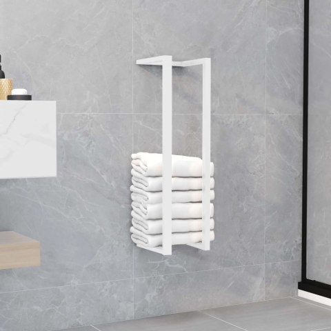  Stojak na ręczniki, biały, 12,5 x 12,5 x 60 cm, stalowy Lumarko!