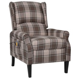  Rozkładany fotel masujący, beżowy, obity tkaniną Lumarko!