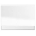  Szafka łazienkowa z lustrem, 80x15x60 cm, MDF, biel z połyskiem Lumarko!