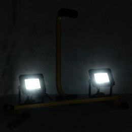 Lumarko Reflektor LED z uchwytem, 2x10 W, zimne białe światło